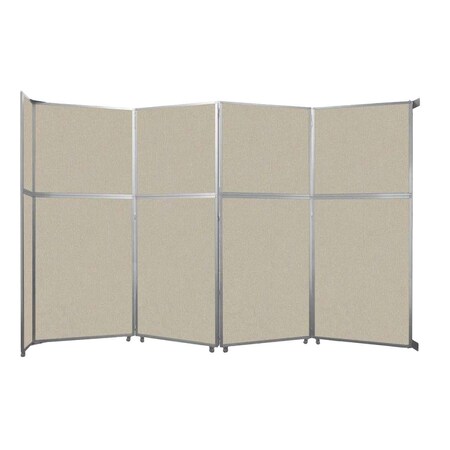 Versare Operable Wall Folding Room Divider 15'7" x 10'3/4" Sand Fabric 1070418-1